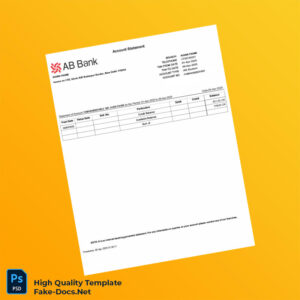 Bangladesh AB Bank Statement Template in Word and PDF formats Bangladesh AB Bank Statement Template in Word and PDF formats