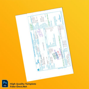 Bangladesh Dhaka Water Supply Sewerage Authority Editable Water Bill Template in Word and PDF formats