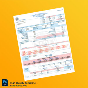Bangladesh Editable Utility Bill Template in Word and PDF formats