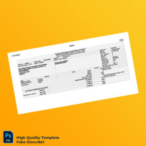 Bangladesh Elegance European Spa Editable Utility Bill Template in Word and PDF formats 2 page