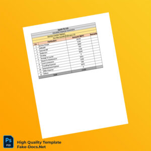 Bangladesh Quick Fix Ltd Editable Petty Cash Details Template in Word and PDF formats