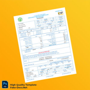 Bangladesh Sonali Bank Editable Utility Bill Template in Word and PDF formats