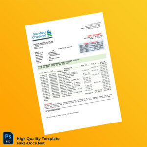 Bangladesh Standard Chartered Bank Editable Transaction Account Template in Word and PDF formats
