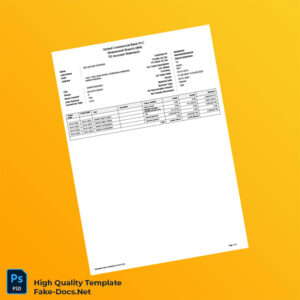 Bangladesh United Commercial Bank Bank Statement Template in Word and PDF formats Bangladesh United Commercial Bank Bank Statement Template in Word and PDF formats