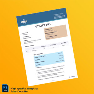 Bangladesh WAZIPADICO Powers Inc Editable Utility Bill Template in Word and PDF formats Bangladesh WAZIPADICO Powers Inc Editable Utility Bill Template in Word and PDF formats