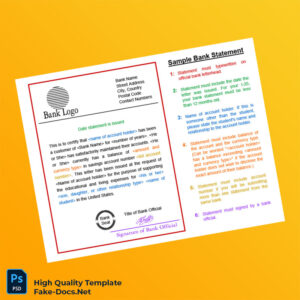 Bank Name Bank Statement Template in Word and PDF formats Bank Name Bank Statement Template in Word and PDF formats