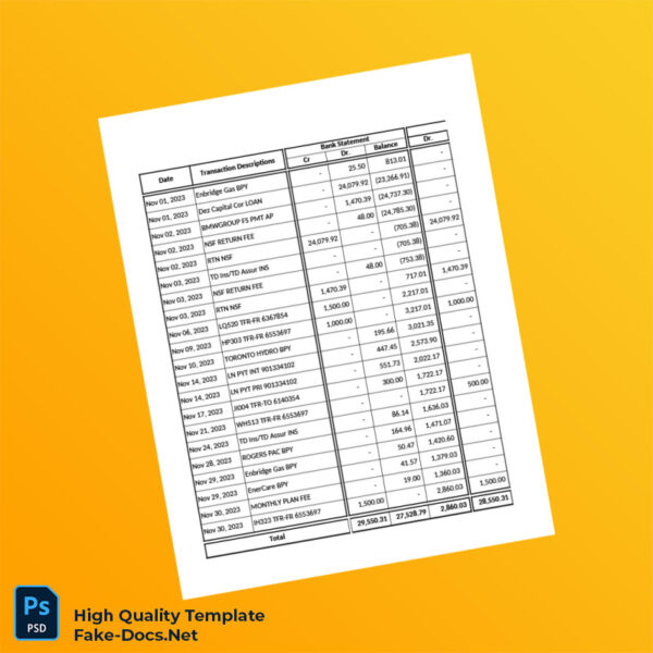 Bank Reconciliation Template in Word and PDF formats 7 page