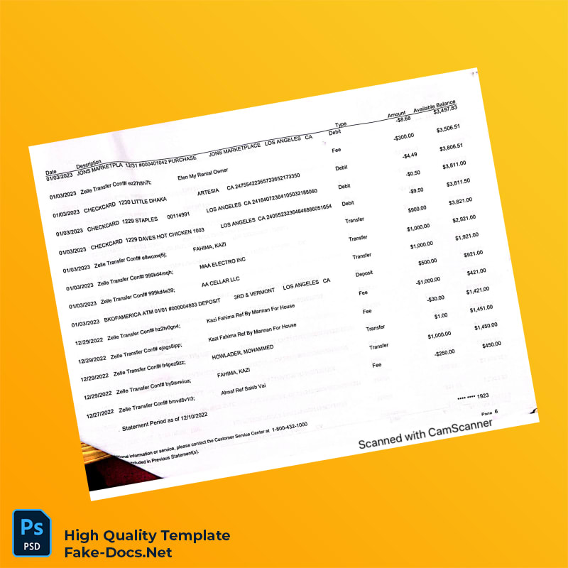 Bank Statement PDF Template in Word and PDF formats 7 page Bank Statement PDF Template in Word and PDF formats 7 page
