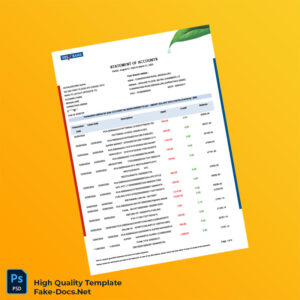 Bank Statement Template in Word and PDF formats 8 page Bank Statement Template in Word and PDF formats 8 page