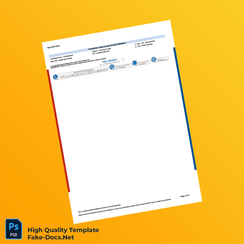 Bank Statement Template in Word and PDF formats 8 page Bank Statement Template in Word and PDF formats 8 page