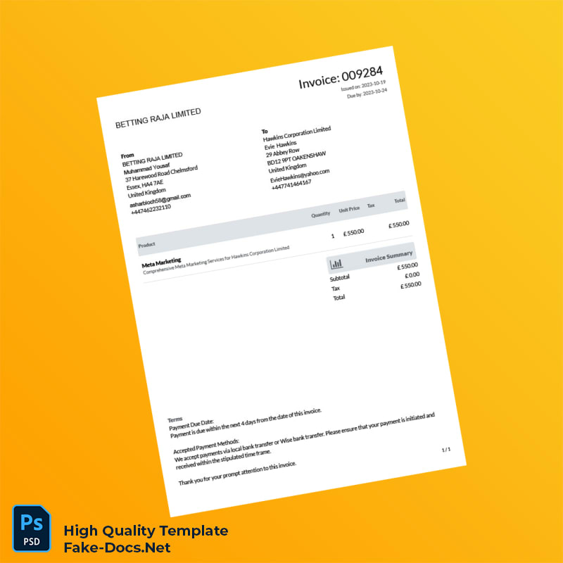 Bank Statement and Invoices Template in Word and PDF formats 7 page Bank Statement and Invoices Template in Word and PDF formats 7 page