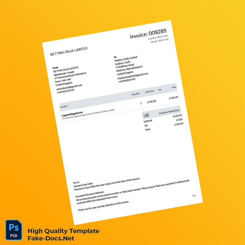 Bank Statement and Invoices Template in Word and PDF formats 7 page Bank Statement and Invoices Template in Word and PDF formats 7 page