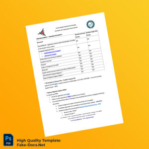 Brazil Universidade Estadual de Maringá Editable Inbound Mobility Document Template in Word and PDF formats 2 page