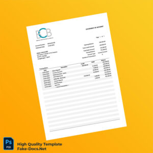 Burkina Faso Banque Commerciale du Burkina Editable Bank Statement Template in Word and PDF formats Burkina Faso Banque Commerciale du Burkina Editable Bank Statement Template in Word and PDF formats