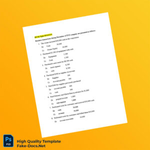 Business Journal Entries Guide Editable Document Template in Word and PDF formats 2 page