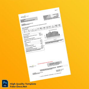 Canada Alectra Utilities Editable Electricity Bill Template in Word and PDF formats 2 page