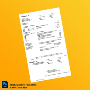 Canada BC Hydro Editable Utility Bill Template in Word and PDF formats 2 page Canada BC Hydro Editable Utility Bill Template in Word and PDF formats 2 page