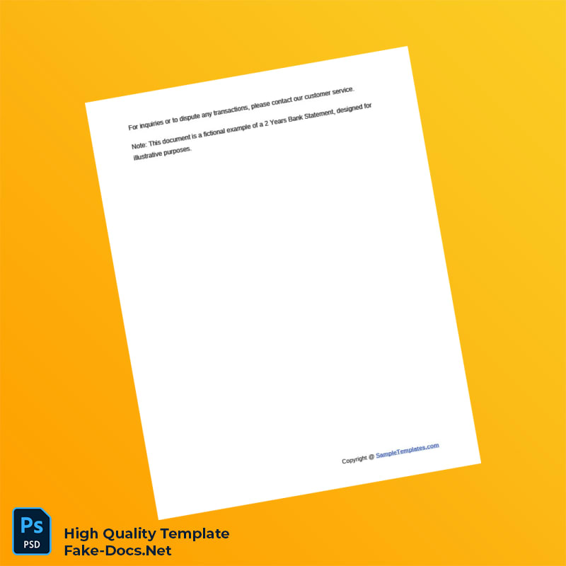 Canada Bank of Canada Bank Statement Template in Word and PDF formats 2 page Canada Bank of Canada Bank Statement Template in Word and PDF formats 2 page