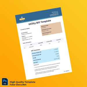 Canada Editable Utility Bill Template in Word and PDF formats Canada Editable Utility Bill Template in Word and PDF formats