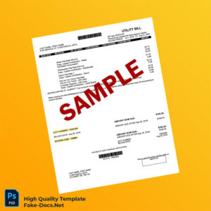 Canada Editable Water Bill Template in Word and PDF formats Canada Editable Water Bill Template in Word and PDF formats