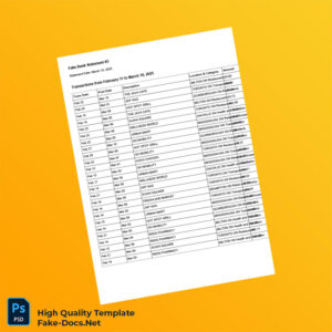 Canada Fake Bank Statement Template in Word and PDF formats Canada Fake Bank Statement Template in Word and PDF formats