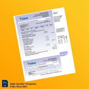 Canada Nova Scotia Power Inc Editable Electricity Bill Template in Word and PDF formats Canada Nova Scotia Power Inc Editable Electricity Bill Template in Word and PDF formats