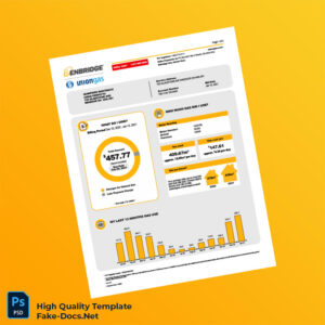 Canada Union Gas Editable Natural Gas Bill Template in Word and PDF formats 2 page Canada Union Gas Editable Natural Gas Bill Template in Word and PDF formats 2 page