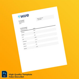 Canada Wise Bank Statement Template in Word and PDF formats Canada Wise Bank Statement Template in Word and PDF formats