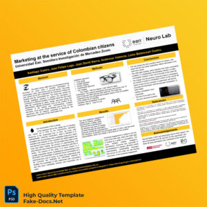 Colombia Universidad EAN Editable Poster Template in Word and PDF formats