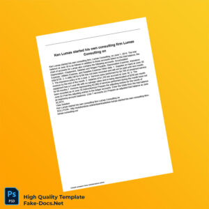 Editable Accounting Document Template in Word and PDF formats