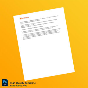 Editable Address Proof Template in Word and PDF formats Editable Address Proof Template in Word and PDF formats