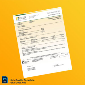 Editable Electricity Bill Template in Word and PDF formats 8 page Editable Electricity Bill Template in Word and PDF formats 8 page