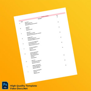 Editable General Journal General Ledger Template in Word and PDF formats 3 page