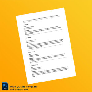 Editable Journal Entries Template in Word and PDF formats 3 page