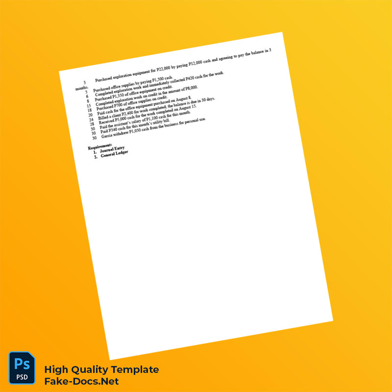 Editable Journal Entry and General Ledger Template in Word and PDF formats 2 page Editable Journal Entry and General Ledger Template in Word and PDF formats 2 page