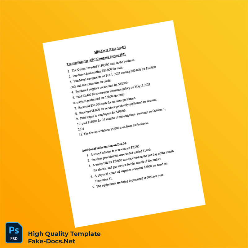 Editable Mid Term Exam Template in Word and PDF formats Editable Mid Term Exam Template in Word and PDF formats