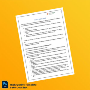 Editable Proof of Address Template in Word and PDF formats Editable Proof of Address Template in Word and PDF formats