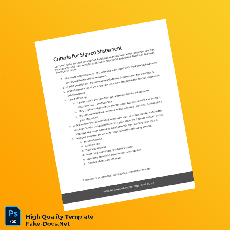 Editable Signed Statement Template in Word and PDF formats 3 page Editable Signed Statement Template in Word and PDF formats 3 page