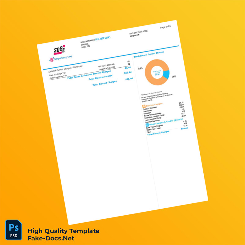 Editable Utility Bill Template in Word and PDF formats 5 page Editable Utility Bill Template in Word and PDF formats 5 page