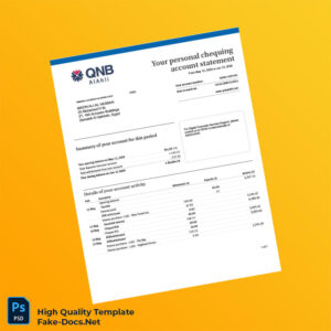 Egypt QNB Al Ahli Account Statement Template in Word and PDF formats Egypt QNB Al Ahli Account Statement Template in Word and PDF formats