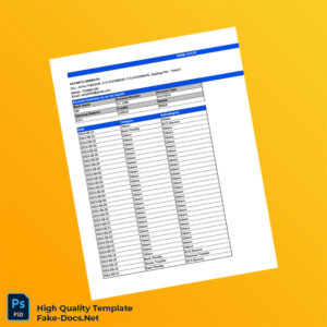 Empty Consolidated Bank Statement Template in Word and PDF formats 6 page