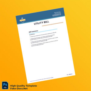 Estonia Editable Utility Bill Template in Word and PDF formats Estonia Editable Utility Bill Template in Word and PDF formats