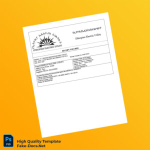 Ethiopia Ethiopian Electric Utility Editable Utility Bill Template in Word and PDF formats Ethiopia Ethiopian Electric Utility Editable Utility Bill Template in Word and PDF formats