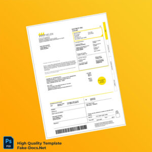Finland Helen Ltd Editable Electricity Bill Template in Word and PDF formats