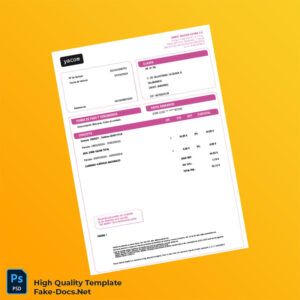 France Yacom Telecom Editable Internet Bill Template in Word and PDF formats France Yacom Telecom Editable Internet Bill Template in Word and PDF formats