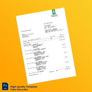 Germany Oldenburgische Landesbank Kontoauszug Template in Word and PDF formats 3 page