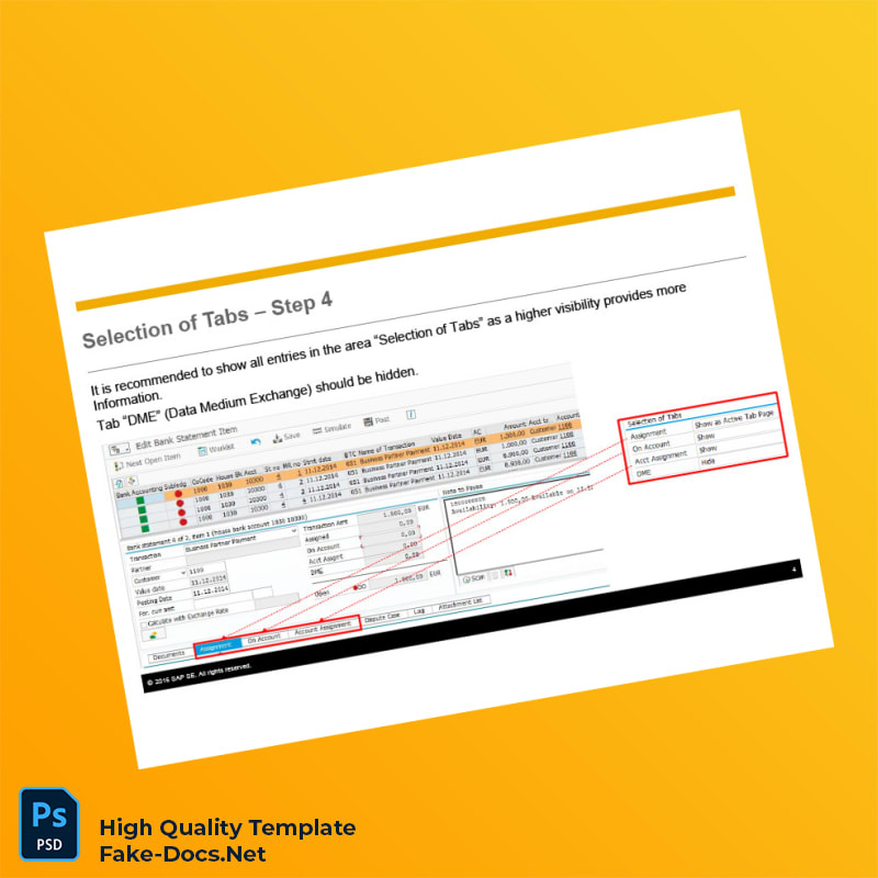 Germany SAP Electronic Bank Statement Template in Word and PDF formats 6 page Germany SAP Electronic Bank Statement Template in Word and PDF formats 6 page