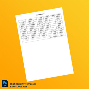 Ghana Bank Statement Template in Word and PDF formats Ghana Bank Statement Template in Word and PDF formats