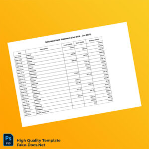Ghana Simulated Bank Statement Template in Word and PDF formats 7 page