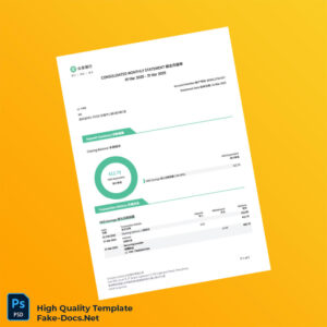 Hong Kong ZA Bank Statement Template in Word and PDF formats 3 page